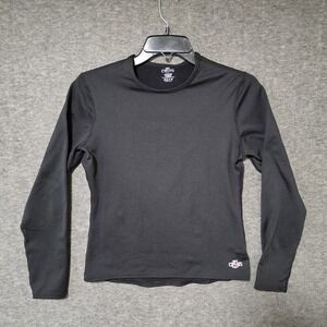 Hot Chillys Womens Medium Black Micro-Elite Chamois‎ Crewneck Cabincore Gorpcore